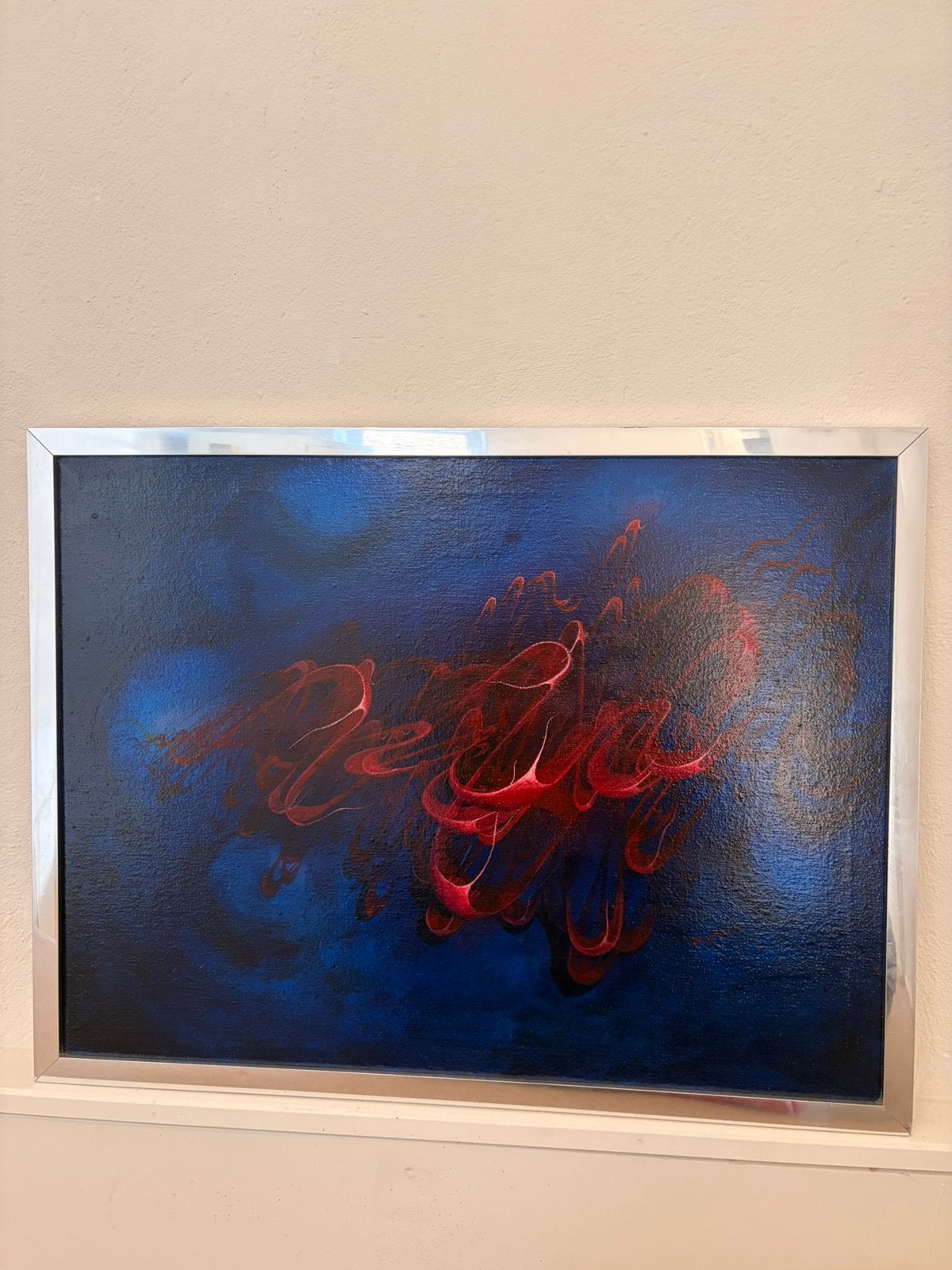 Origineel abstract schilderij Alex Mann uit 1979, Antiek en Kunst, Ophalen of Verzenden