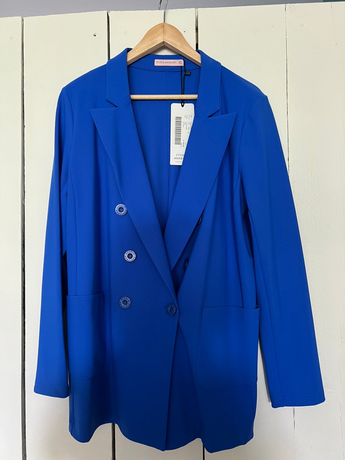 Studio Anneloes Nola blazer kobalt blauw xl, Ophalen of Verzenden, Zo goed als nieuw, Maat 46/48 (XL) of groter, Blauw