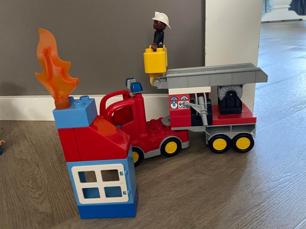 Duplo brandweertruck 10592, Ophalen, Zo goed als nieuw