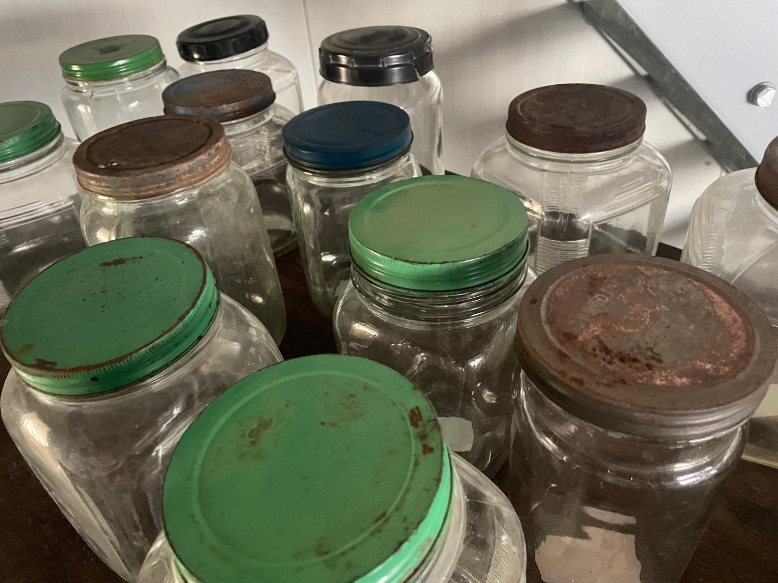 Vintage potten, Ophalen, Zo goed als nieuw, Glas, Pot, Bus of Blik