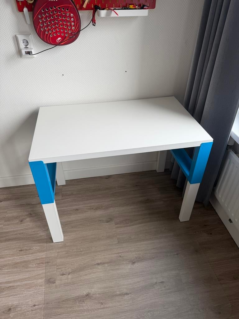 Bureau Blauw - Ikea PAHL. 3standen., Huis en Inrichting, Bureaus, Ophalen, Gebruikt, Kinderbureau, In hoogte verstelbaar