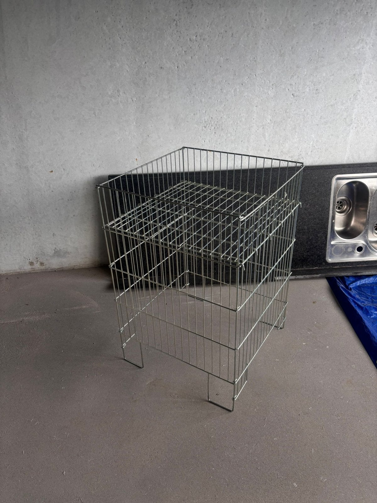 Winkel draadman vierkant 5 stuks met leggers, Huis en Inrichting, Woonaccessoires | Schalen en Manden, Ophalen, Vierkant