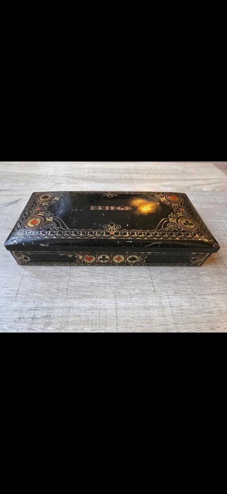 antiek Blik (Bridge) van Houten Cacao 20S Art Deco €29, Ophalen of Verzenden, Gebruikt, Overige