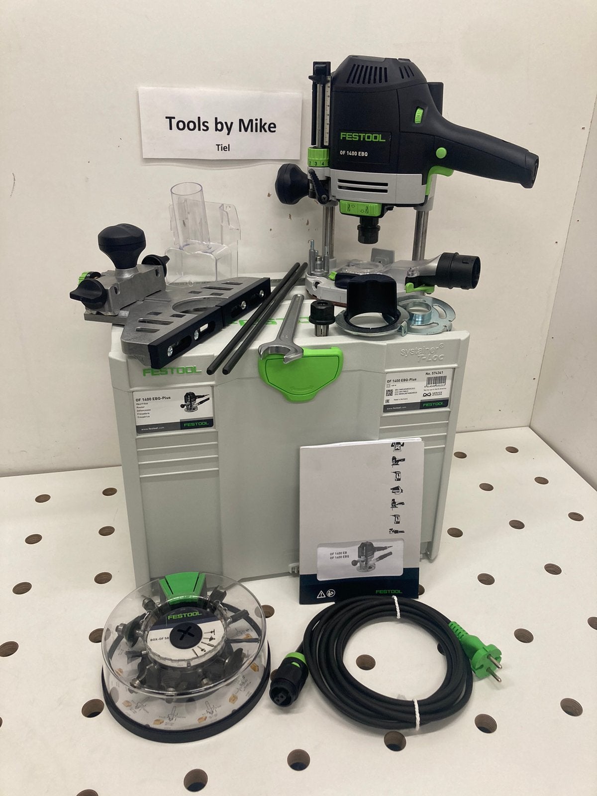 Festool of1400ebq bovenfrees set + frezenset, Doe-het-zelf en Verbouw, Ophalen, Zo goed als nieuw, Elektrisch, Bovenfrees