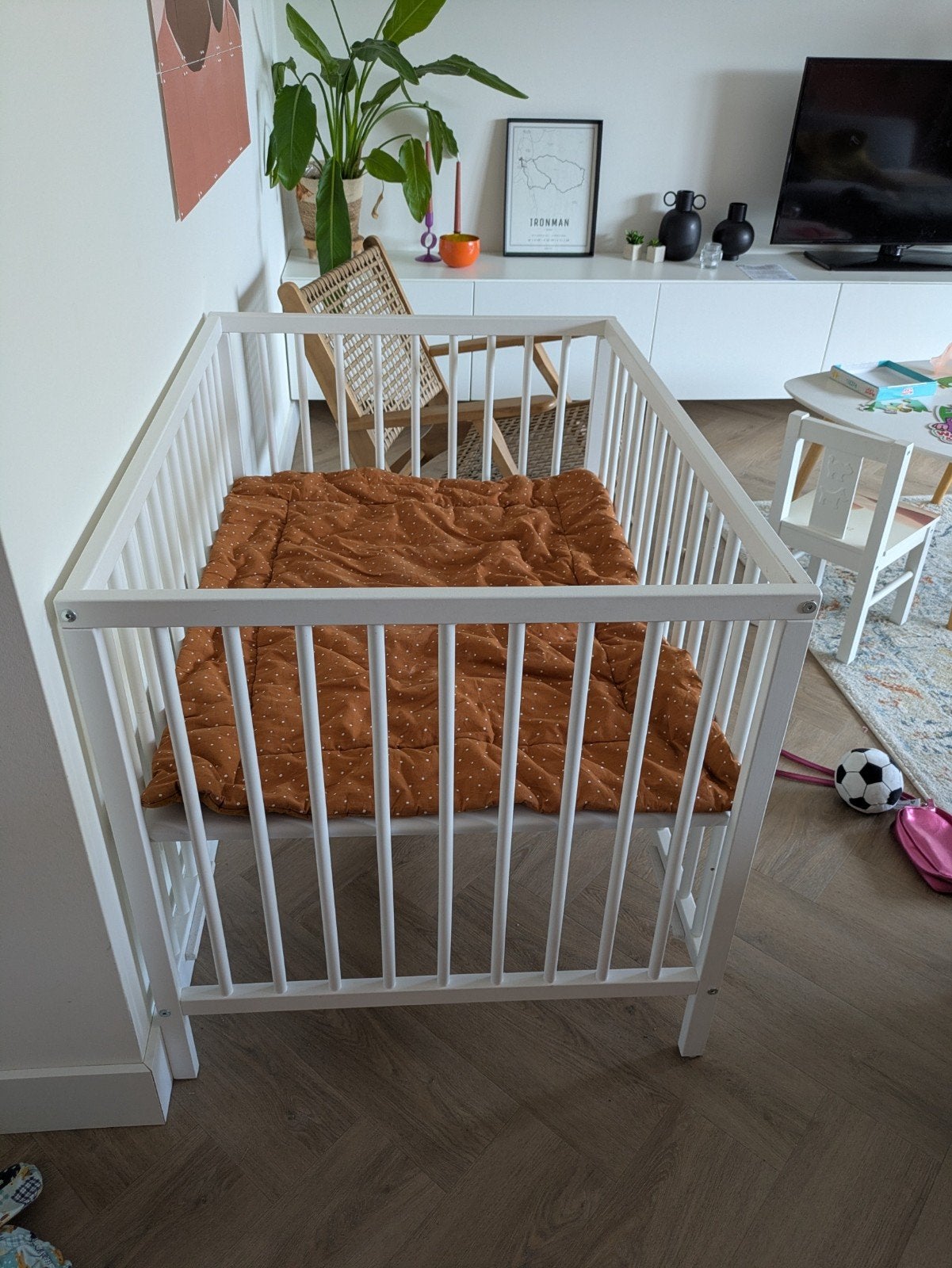 Box met boxkleed - Gebruikt, maar in goede staat, Kinderen en Baby's, Boxen, Ophalen, Gebruikt, Vierkant, Boxkleed
