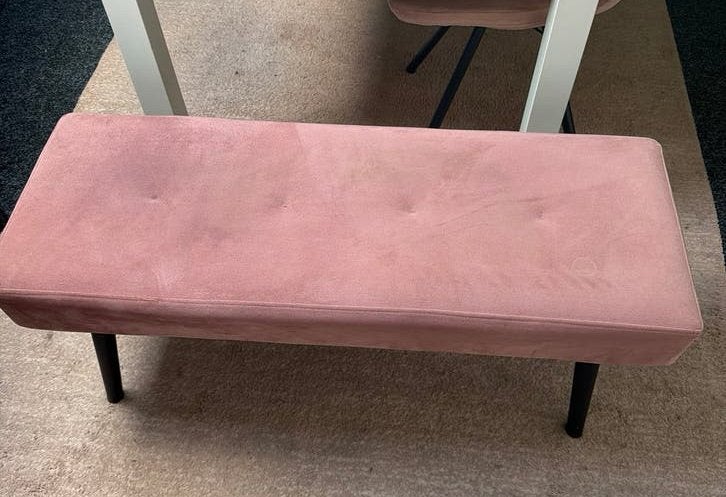 Oud roze bankje - 100x38x42 cm, Ophalen, Gebruikt, Overige kleuren, Eén