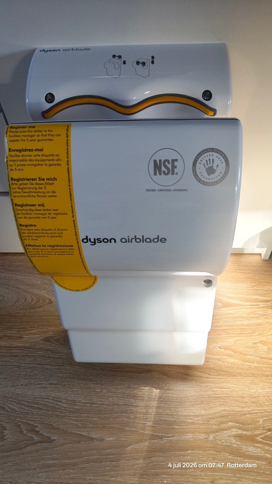 Dyson Airblade handdroger, Ophalen, Nieuw, Afzuiger