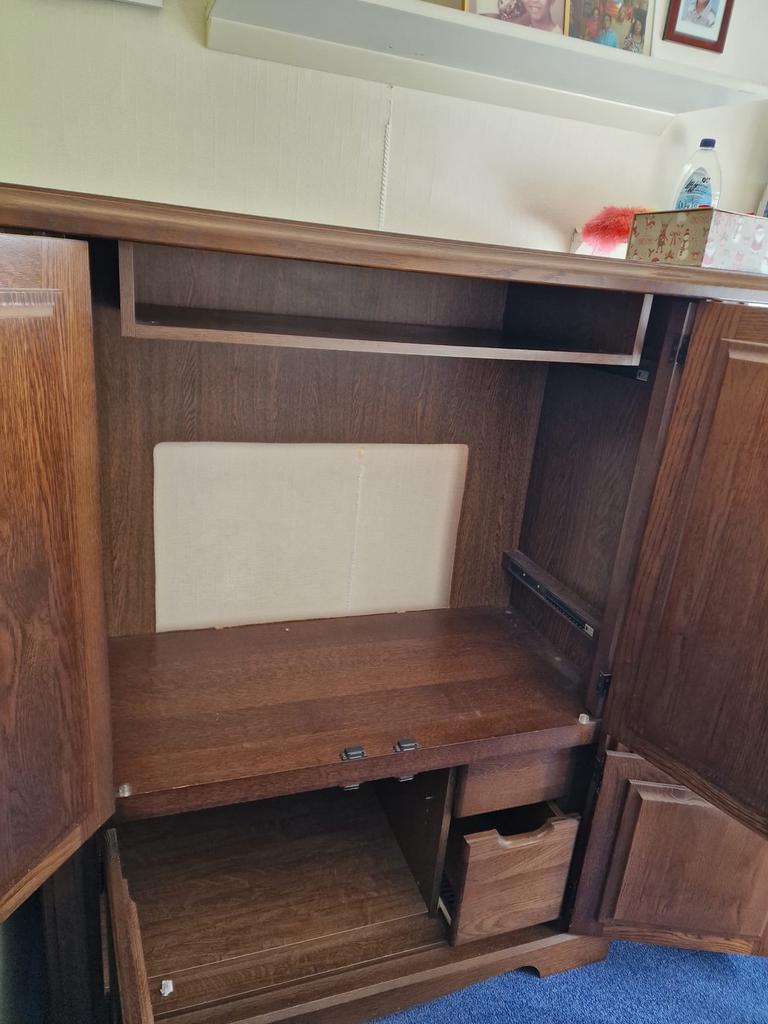 Massief eikenhouten kast- mag weg voor een klein prijsje, Ophalen, Gebruikt, 70 tot 120 cm, 40 tot 80 cm
