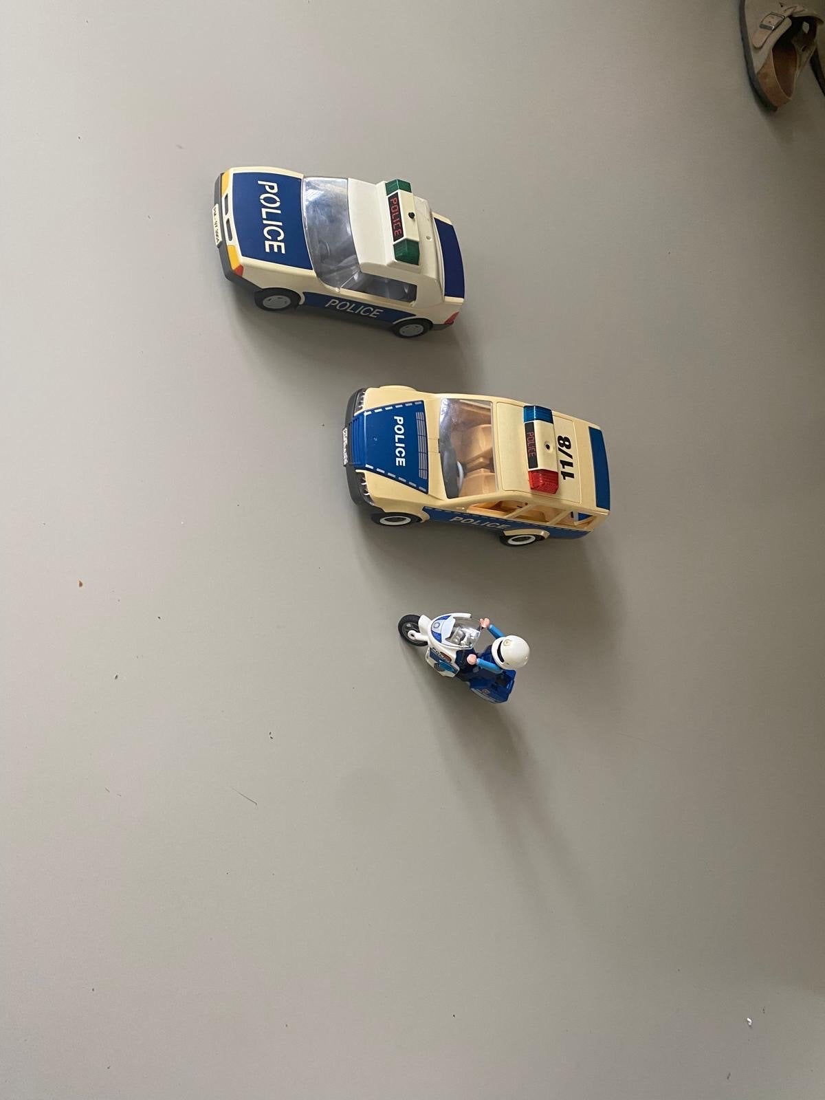 Playmobil Politie Set: 2 Auto's en Motor, Gebruikt, Complete set, Voertuig, Ophalen of Verzenden