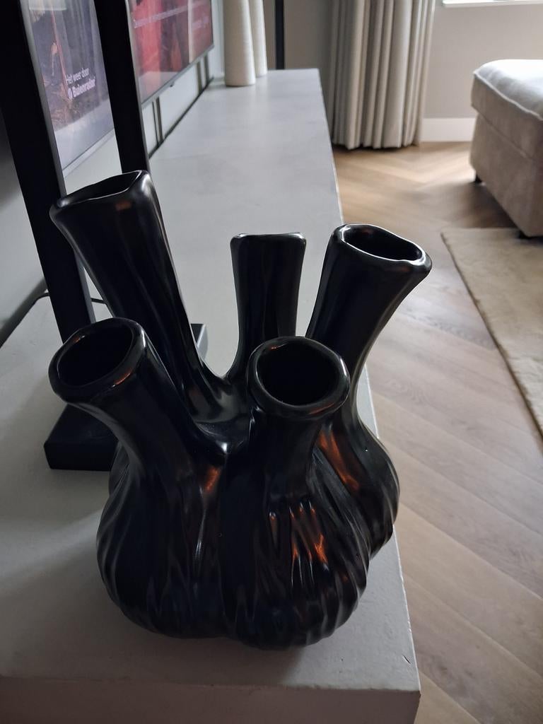 Tulpenvaas, Huis en Inrichting, Woonaccessoires | Vazen, Overige kleuren, Ophalen of Verzenden, Minder dan 50 cm, Glas