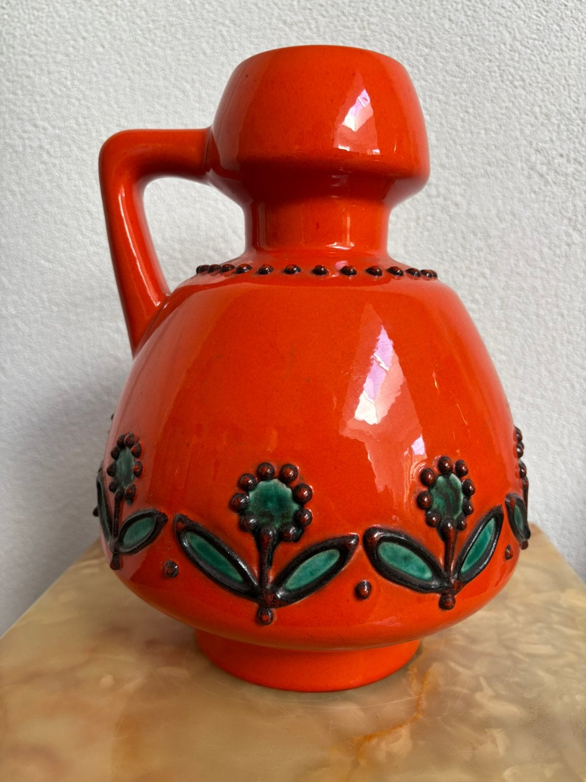 Schlossberg Keramik West-Germany vaas 25 cm vintage, Ophalen of Verzenden