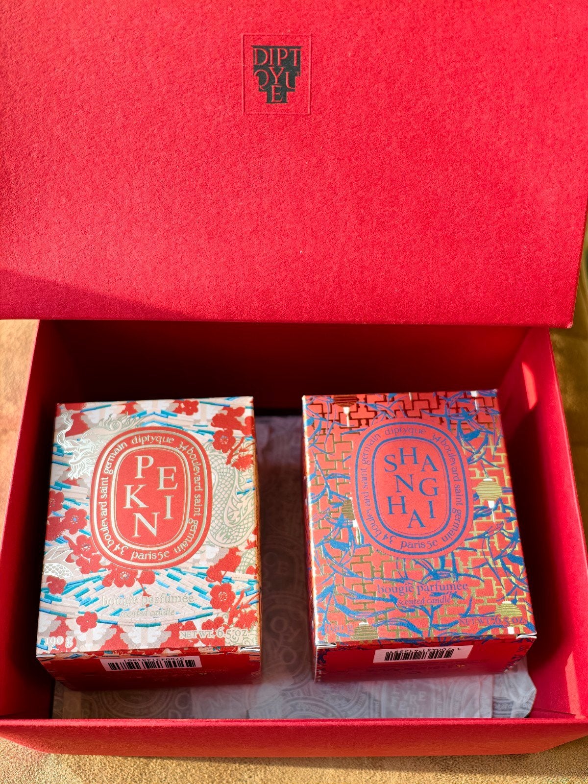 Diptyque Shanghai en Peking Geurkaarsen, Huis en Inrichting, Meerkleurig, Overige merken, Ophalen of Verzenden, Kaars