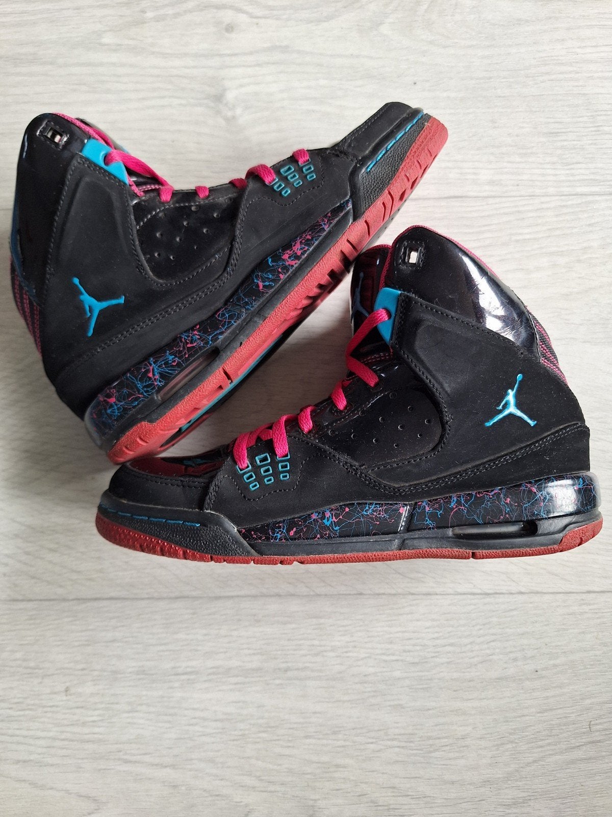 Air Jordan SC-1 GS Zwart/Roze High Top maat 38,5/size 6 US, Nike Air Jordan, Zwart, Ophalen of Verzenden, Sneakers of Gympen