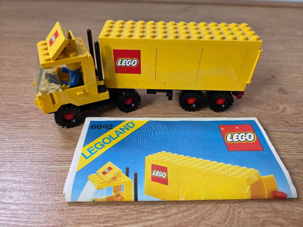 Vintage LEGO 6692 Tractor Trailer/Vrachtwagen met oplegger, Ophalen of Verzenden, Gebruikt, Lego