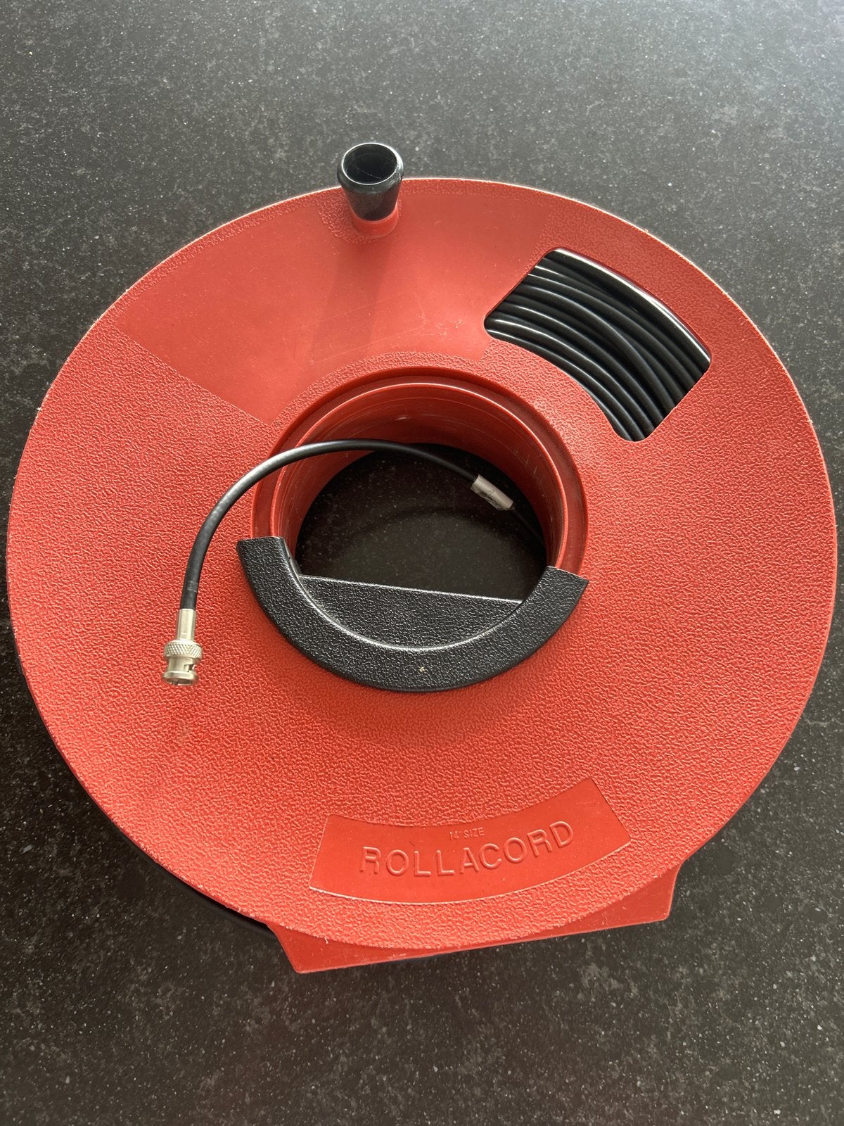 100m RG-59 75 Ohm Coaxiale Kabel op Rollacord haspel, Ophalen of Verzenden, Gebruikt, 10 meter of meer, Coaxiale kabel