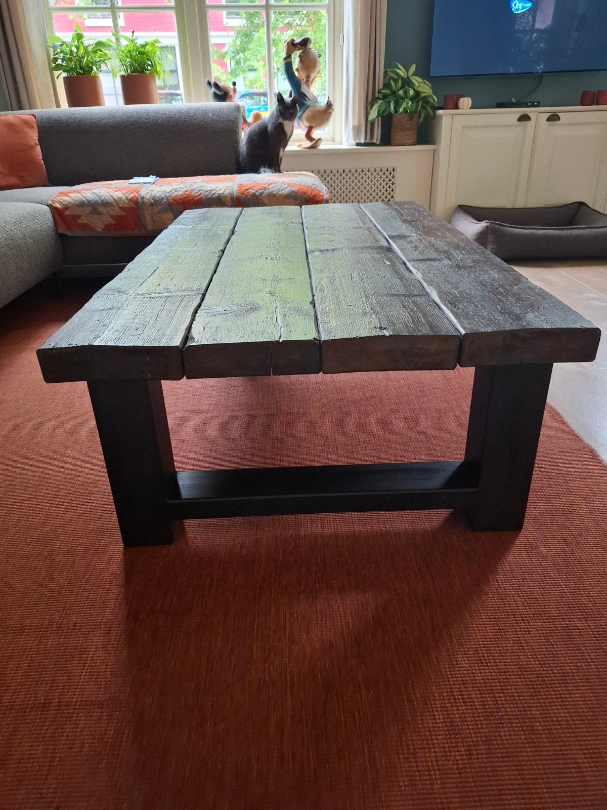 Robuuste salontafel, Ophalen, Gebruikt, 100 tot 150 cm, 50 tot 100 cm
