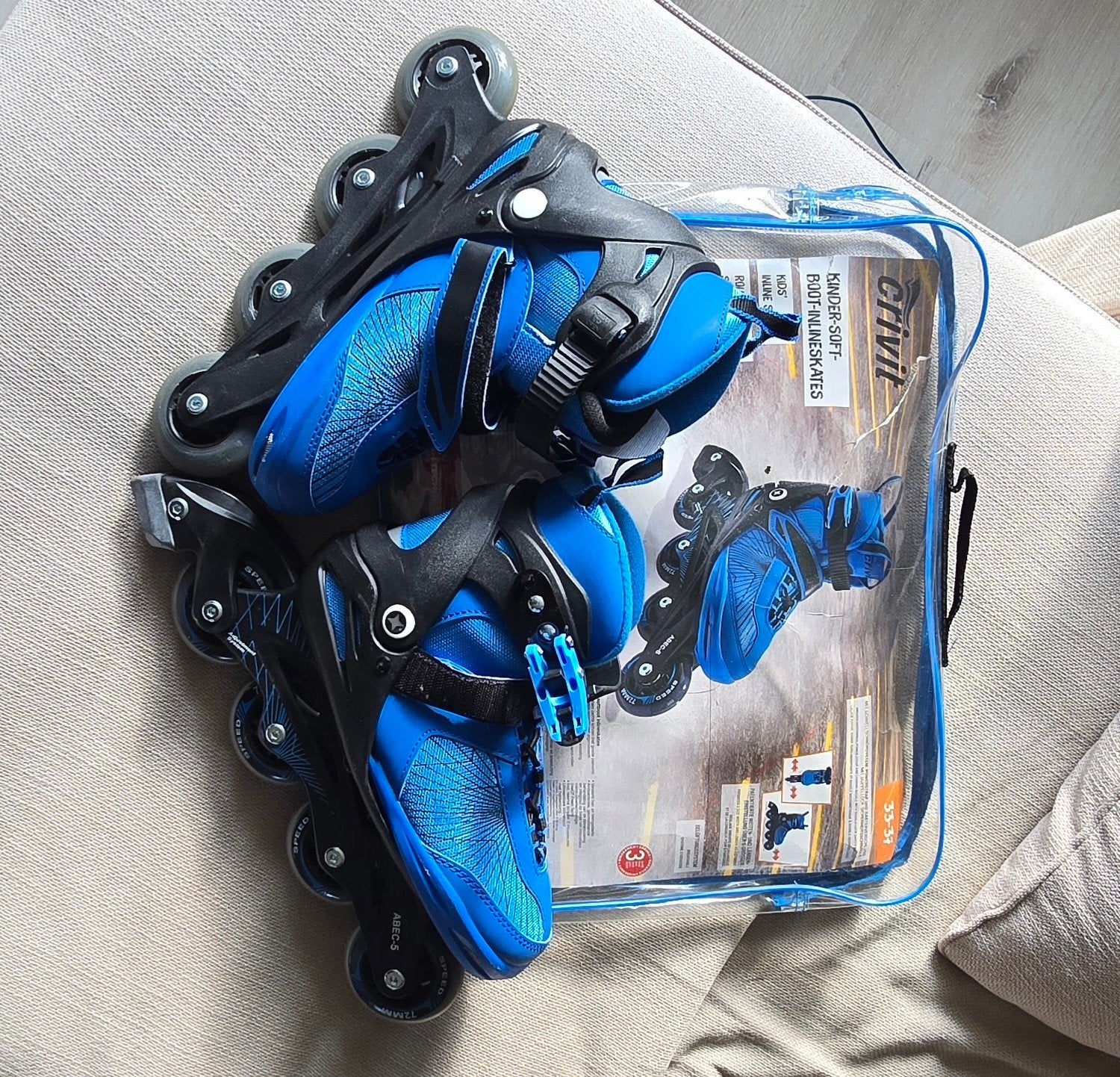Crivit Kinder Softboot Inlineskates - Maat 33-37, Sport en Fitness, Schaatsen, Ophalen of Verzenden, Zo goed als nieuw, Overige typen