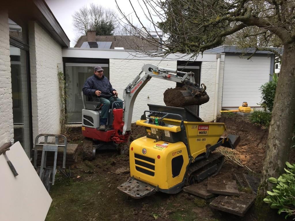 Minigraver 1,2 , 3,5 en 7,5 tonner met machinist, Ophalen, Nieuw