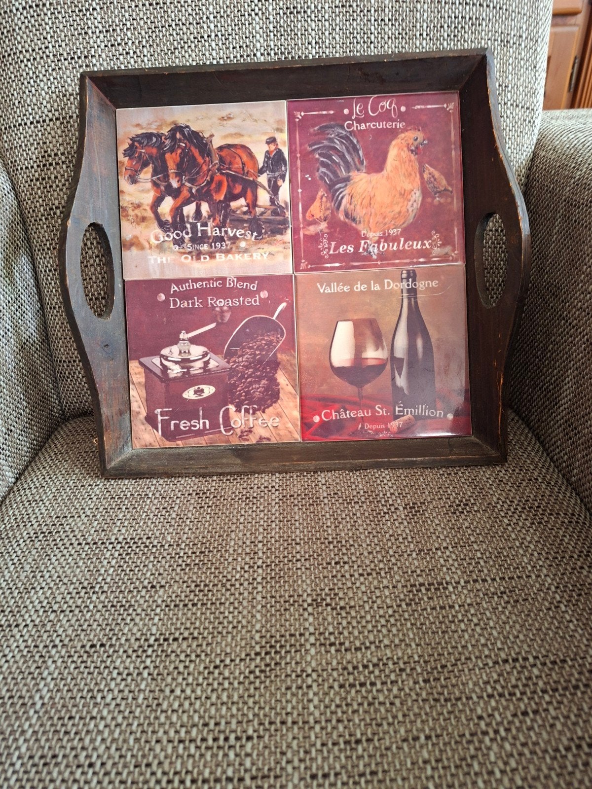 Dienblad, Antiek en Kunst, Ophalen, Ovaal, Minder dan 50 cm