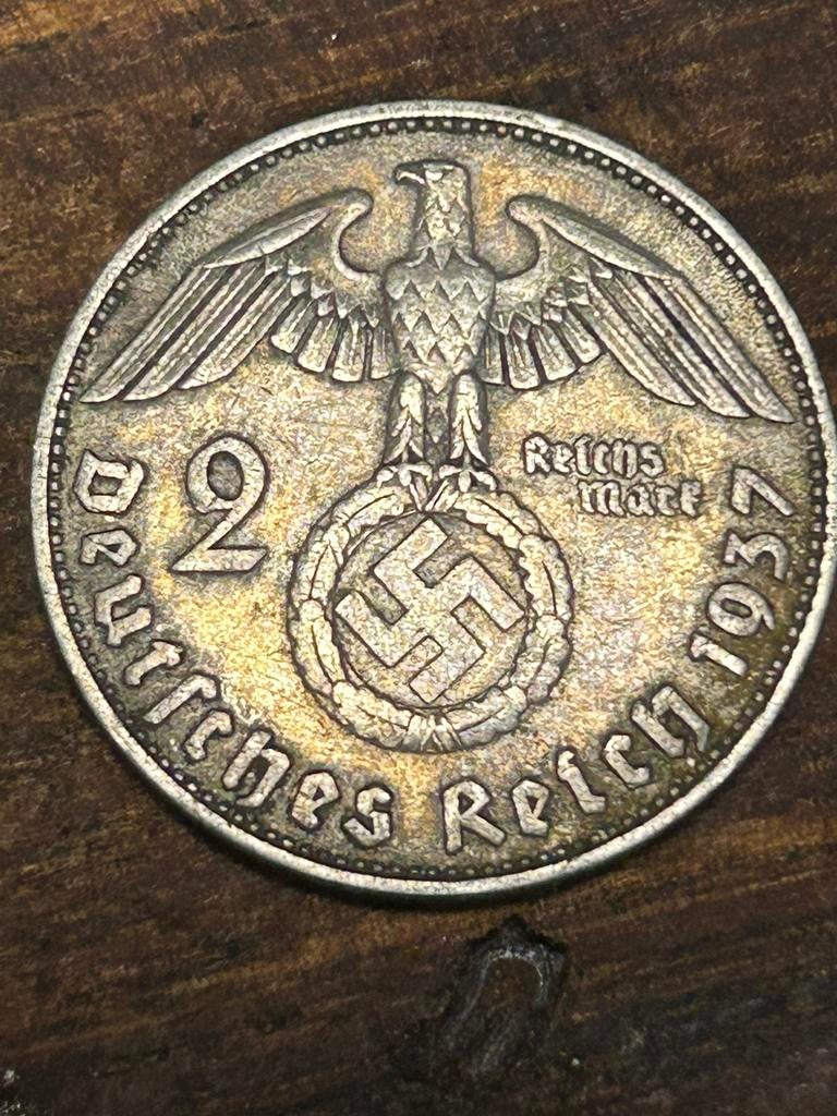 2 reichsmark 1937D Duitsland, Postzegels en Munten, Munten | Europa | Niet-Euromunten, Verzenden, Duitsland