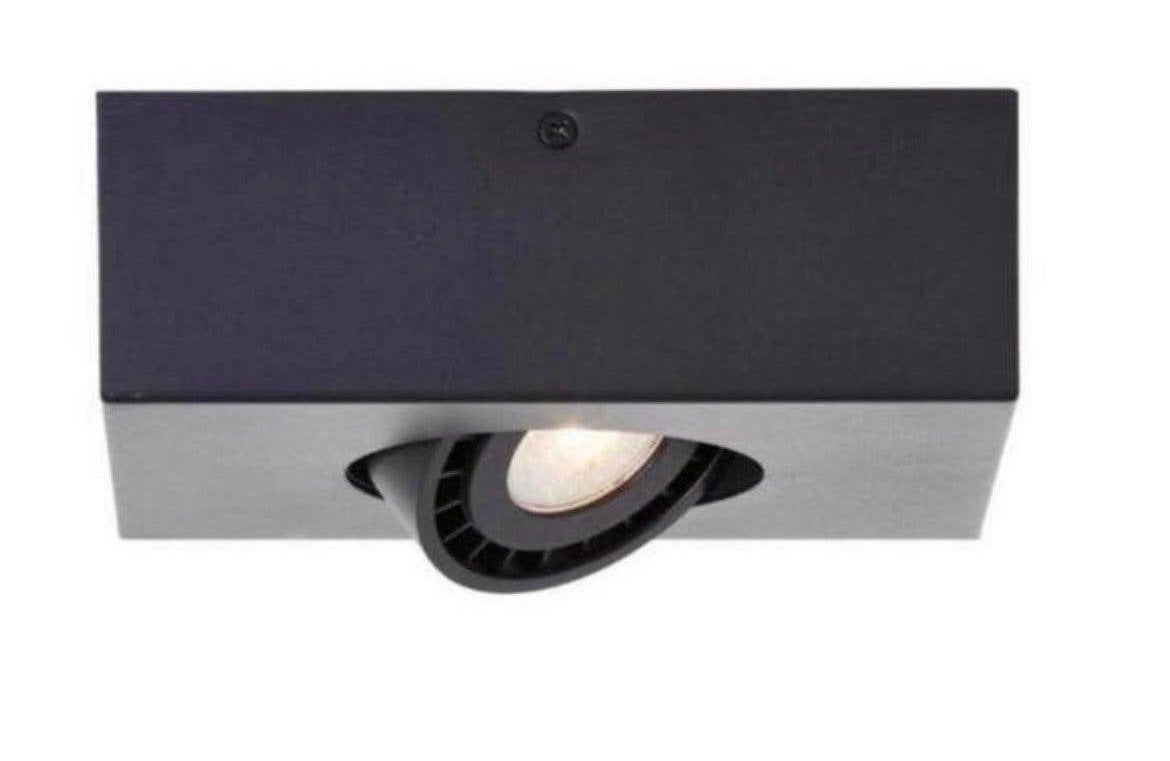 2x Brilliant Doro Plafondspots Zwart met LED GU10, Inclusief lichtbron, GU10, Nieuw, Ophalen of Verzenden