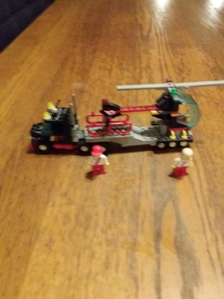 lego nr 7357 vrachtwagen met helikopter, Inclusief minifiguren, Gebruikt, Lego, Ophalen of Verzenden
