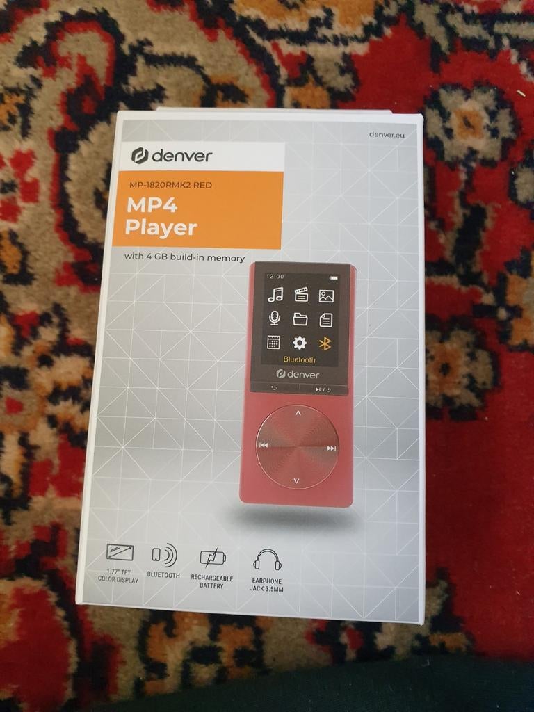 Denver MP3/4 Speler Rood 4GB Bluetooth met geheugenkaartje, Ophalen of Verzenden, Nieuw, Overige merken, 2 tot 10 GB