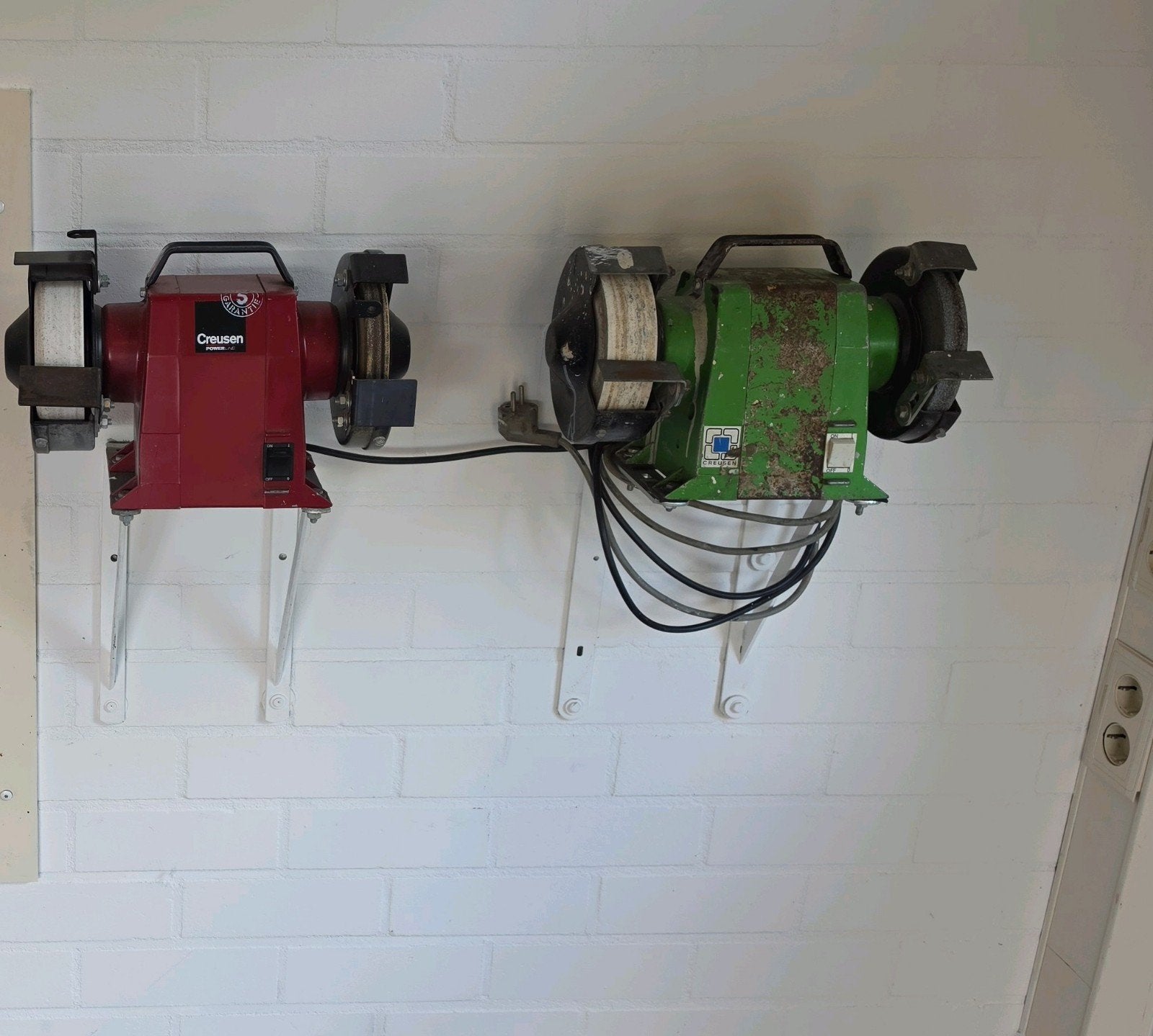 Creusen Slijpmachines 230V met Wandbeugels (ook los), Ophalen of Verzenden