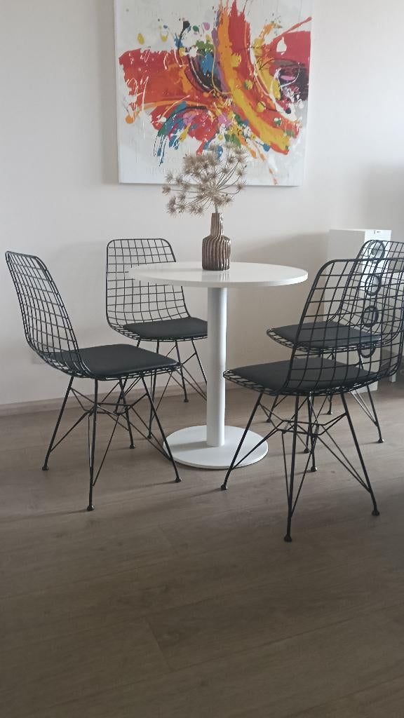 Draad stoelen 4x, Ophalen, Gebruikt, Modern, 4 tot 6 stoelen