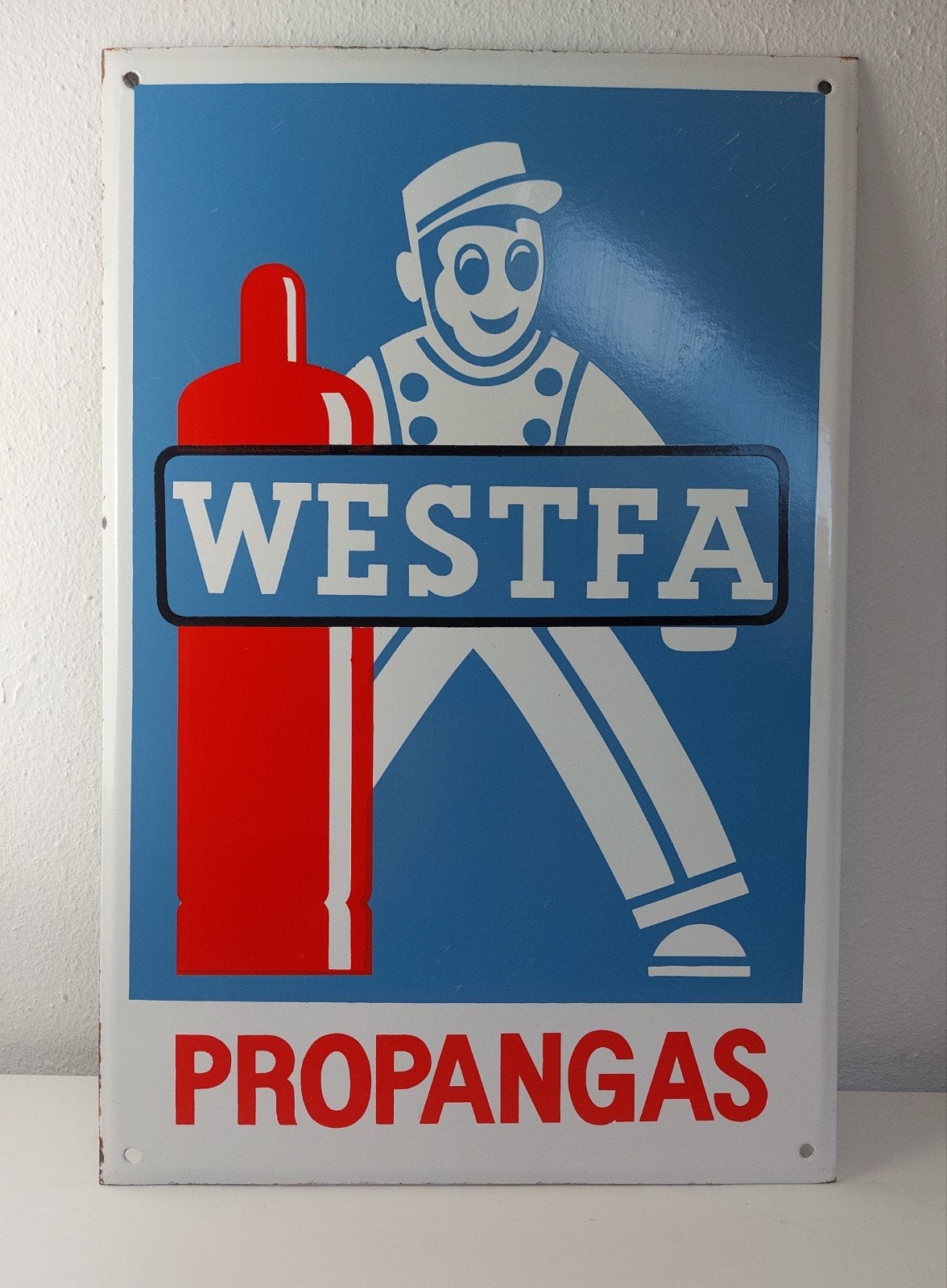 Westfa emaille reclamebord, Verzamelen, Ophalen of Verzenden, Gebruikt, Reclamebord