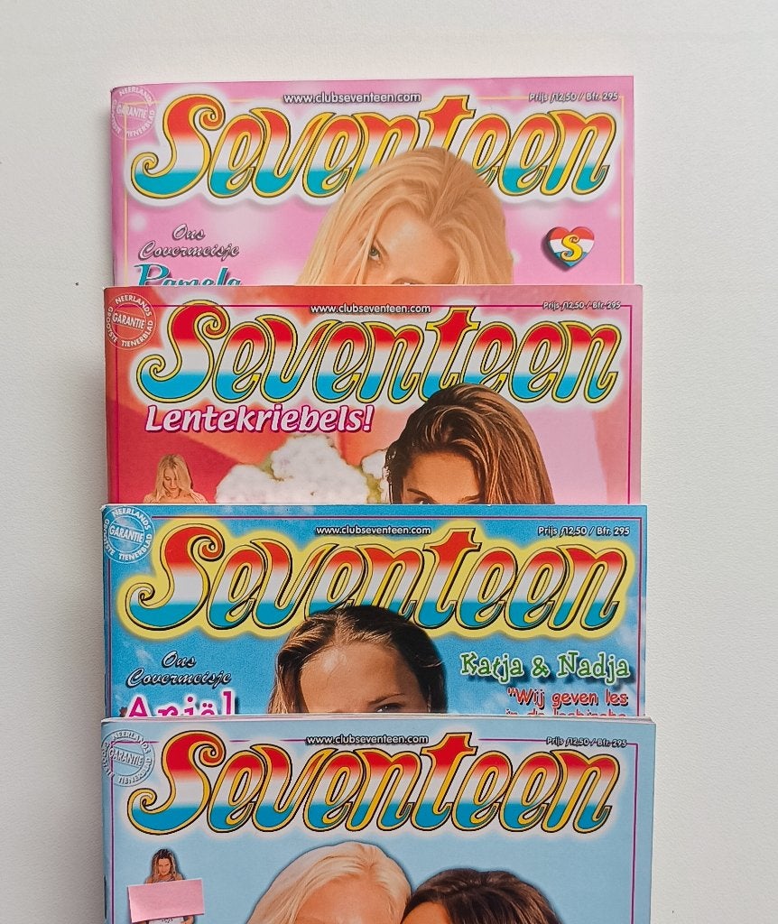 4 Seventeen magazines 18+ in ongelezen, mint conditie, Verzenden, Nieuw, Overige typen