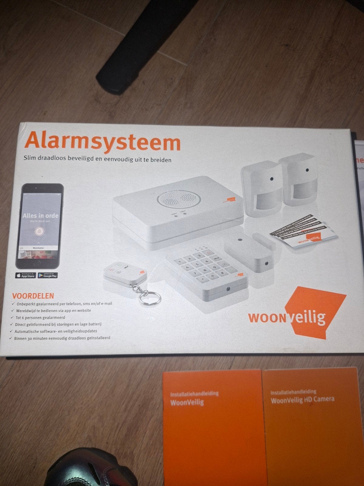 WoonVeilig Alarmsysteem Startersset + Binnencamera, Ophalen, Gebruikt, Compleet systeem, Beweging