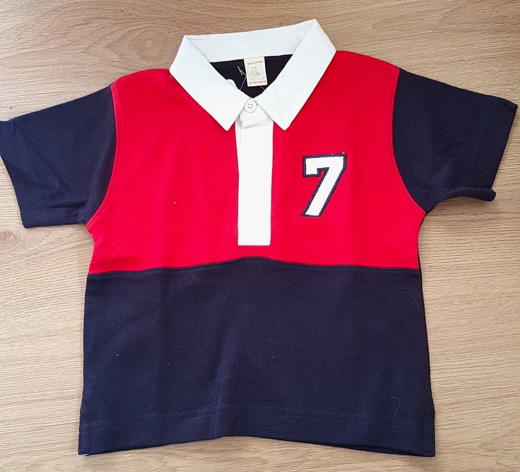 Rugby rood/navy/wit Tiny Ted maat 80 NIEUW (8393) a, Nieuw, Ophalen of Verzenden, Tiny Ted, Jongetje