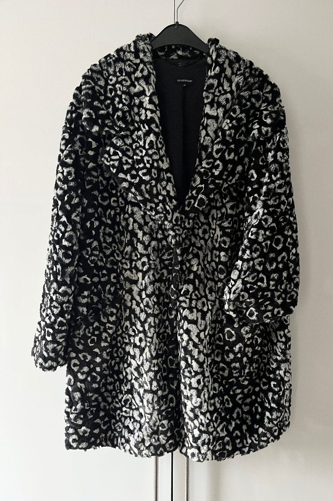 🌻Leuke zachte najaars / winter jas van Caroline Biss 42 44, Kleding | Dames, Verzenden, Zwart, Maat 42/44 (L), Gedragen
