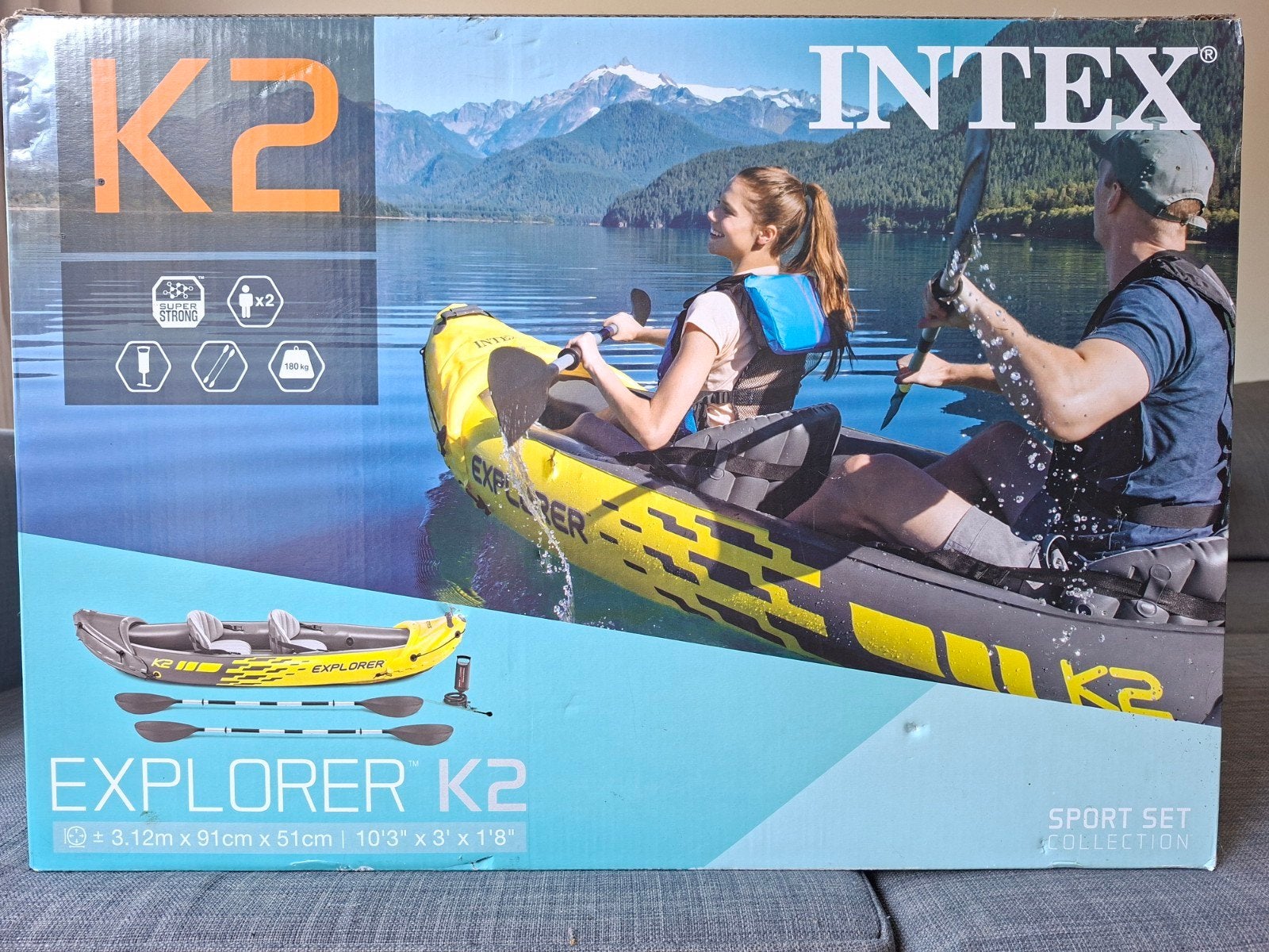 Nieuwe Intex Explorer K2 opblaasbare 2-persoons kano, Watersport en Boten, Ophalen