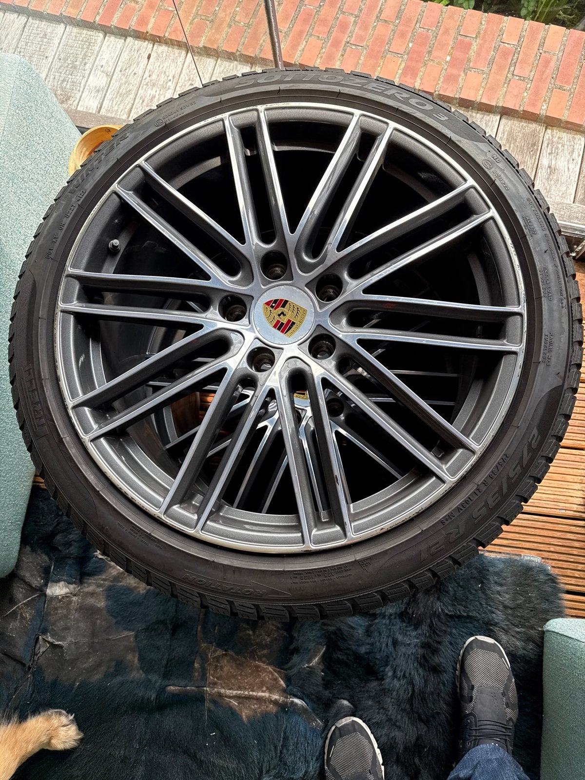 Porsche Panamera 971 Turbo wielen 21 inch, Ophalen, 21 inch, Winterbanden, Banden en Velgen