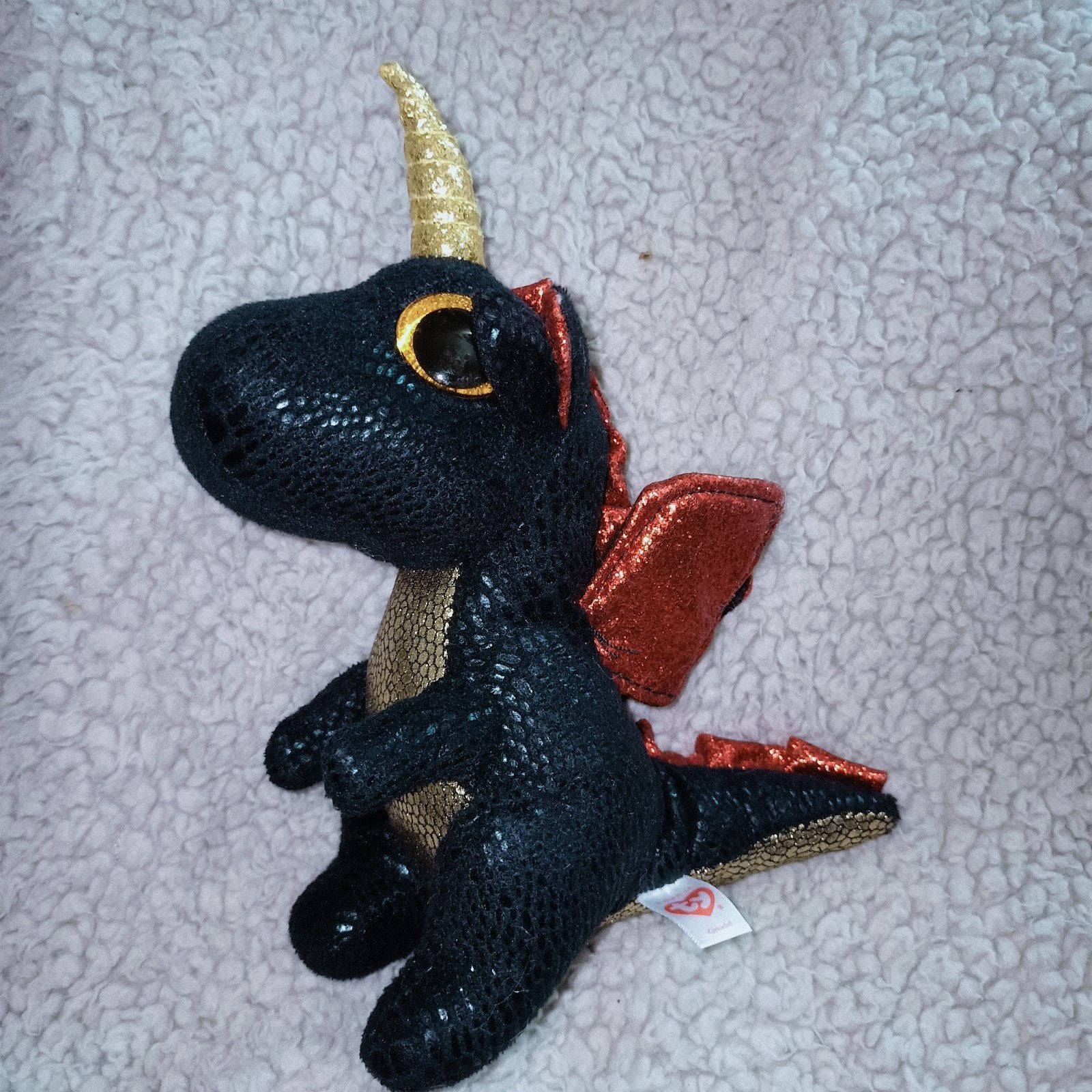 Ty zwart goud rode draak, grindal, 2019., Overige typen, Zwart, Ophalen of Verzenden, Zo goed als nieuw