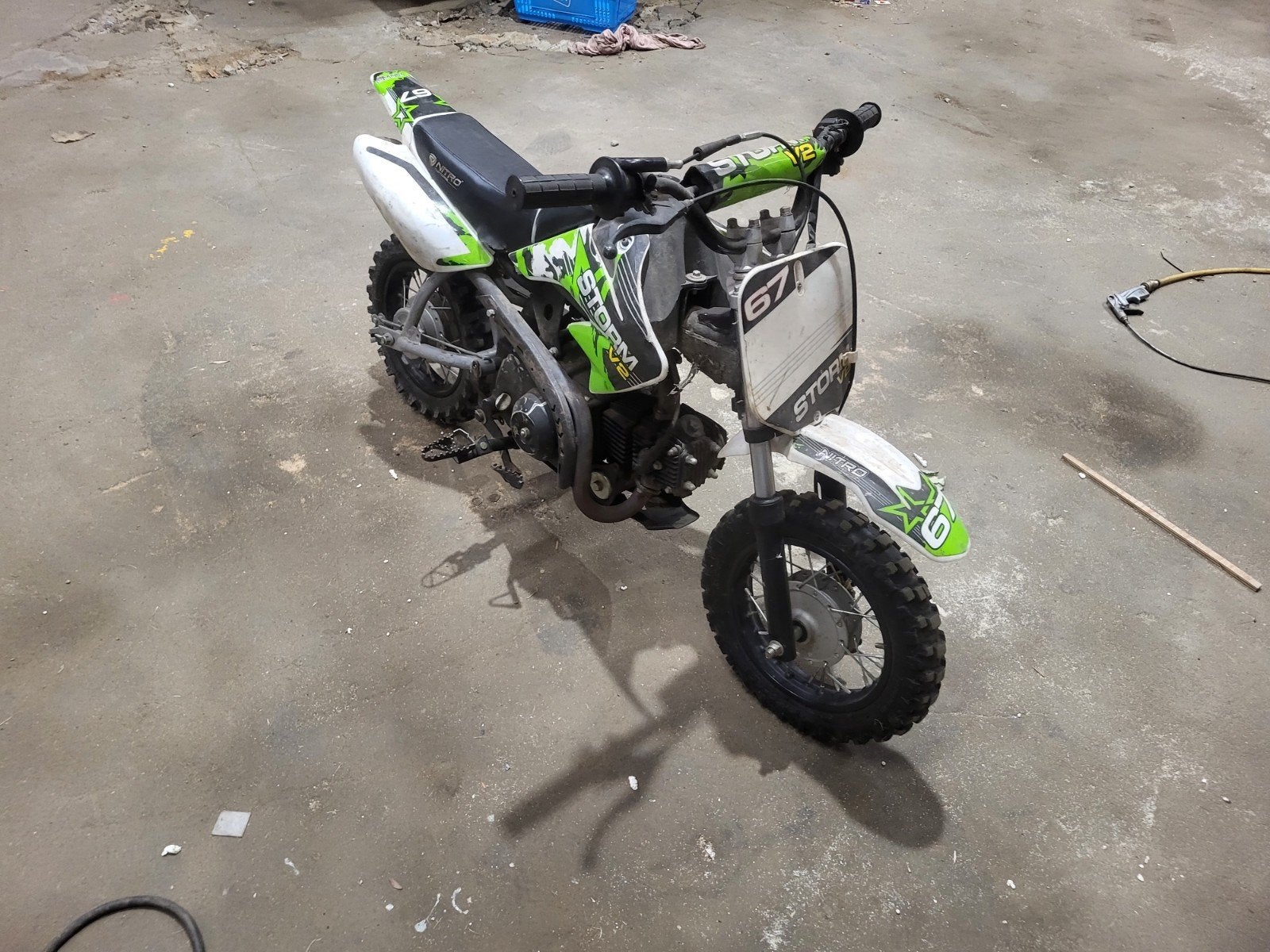Storm Pitbike 67 - Groen/Wit 80cc 4tact, Ophalen, Gebruikt, Storm, Pitbike