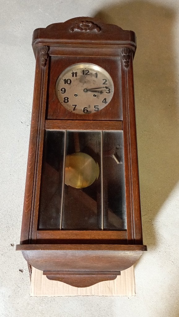 Oude wandklok vintage, Ophalen, Analoog, Wandklok, Gebruikt