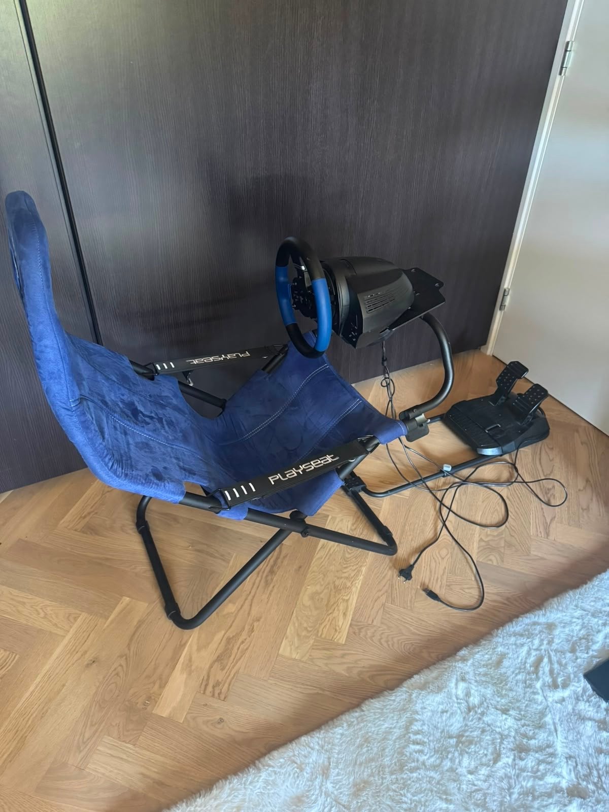 Playseat met Thrustmaster T150 stuur en pedalen, Ophalen, Overige merken, Zo goed als nieuw