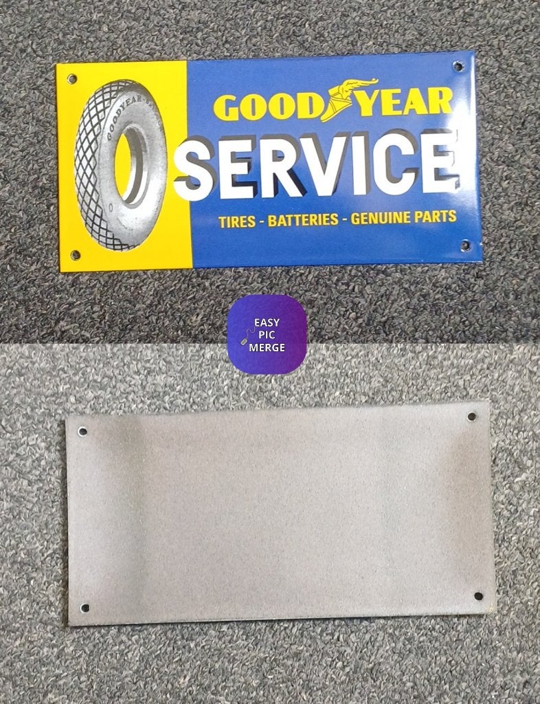Good Year Service bombe emaille bord, Ophalen of Verzenden