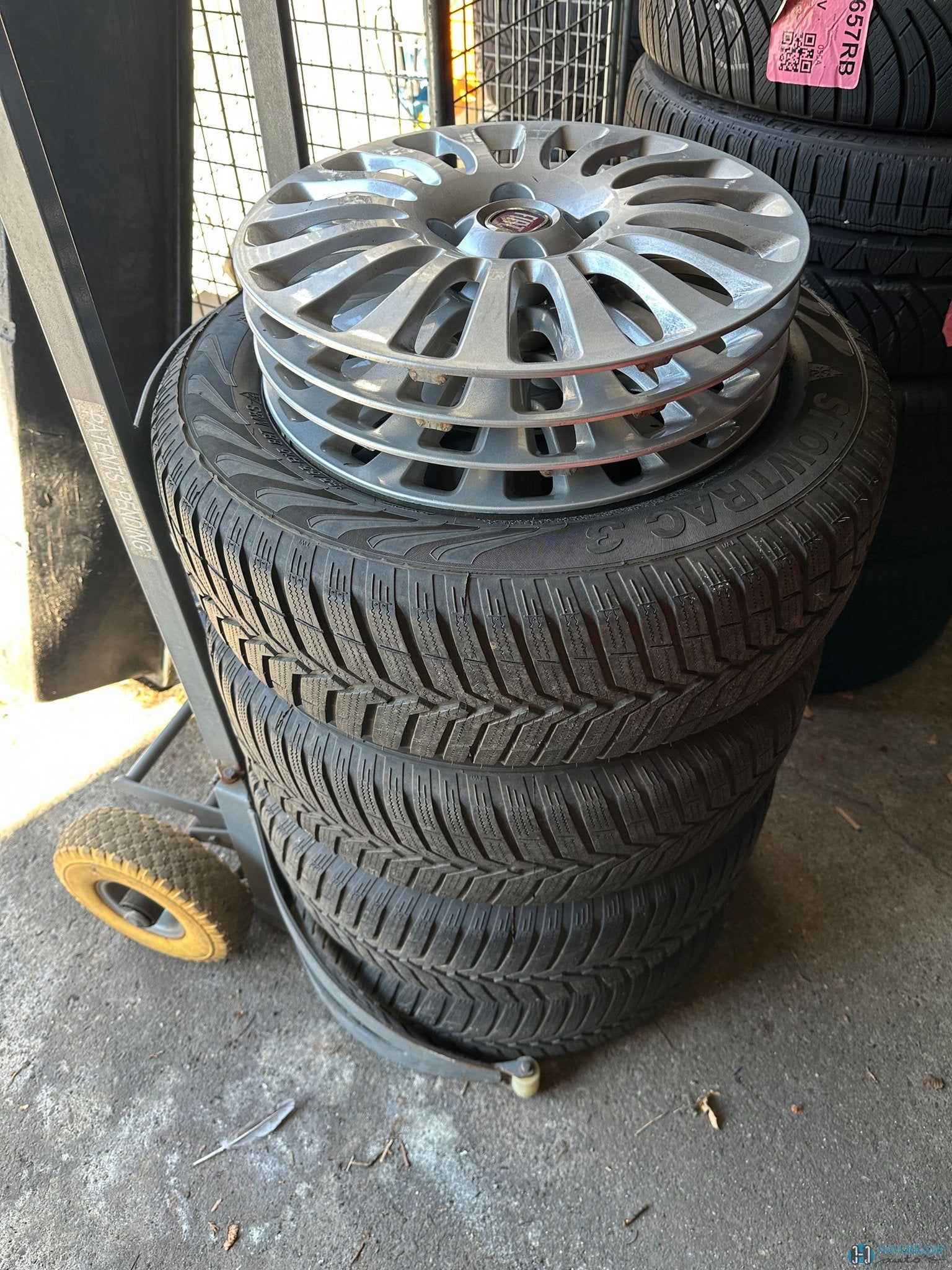 Fiat punto winterset 185 65 15 staal, Auto-onderdelen, Banden en Velgen, Ophalen, Gebruikt, 15 inch, -