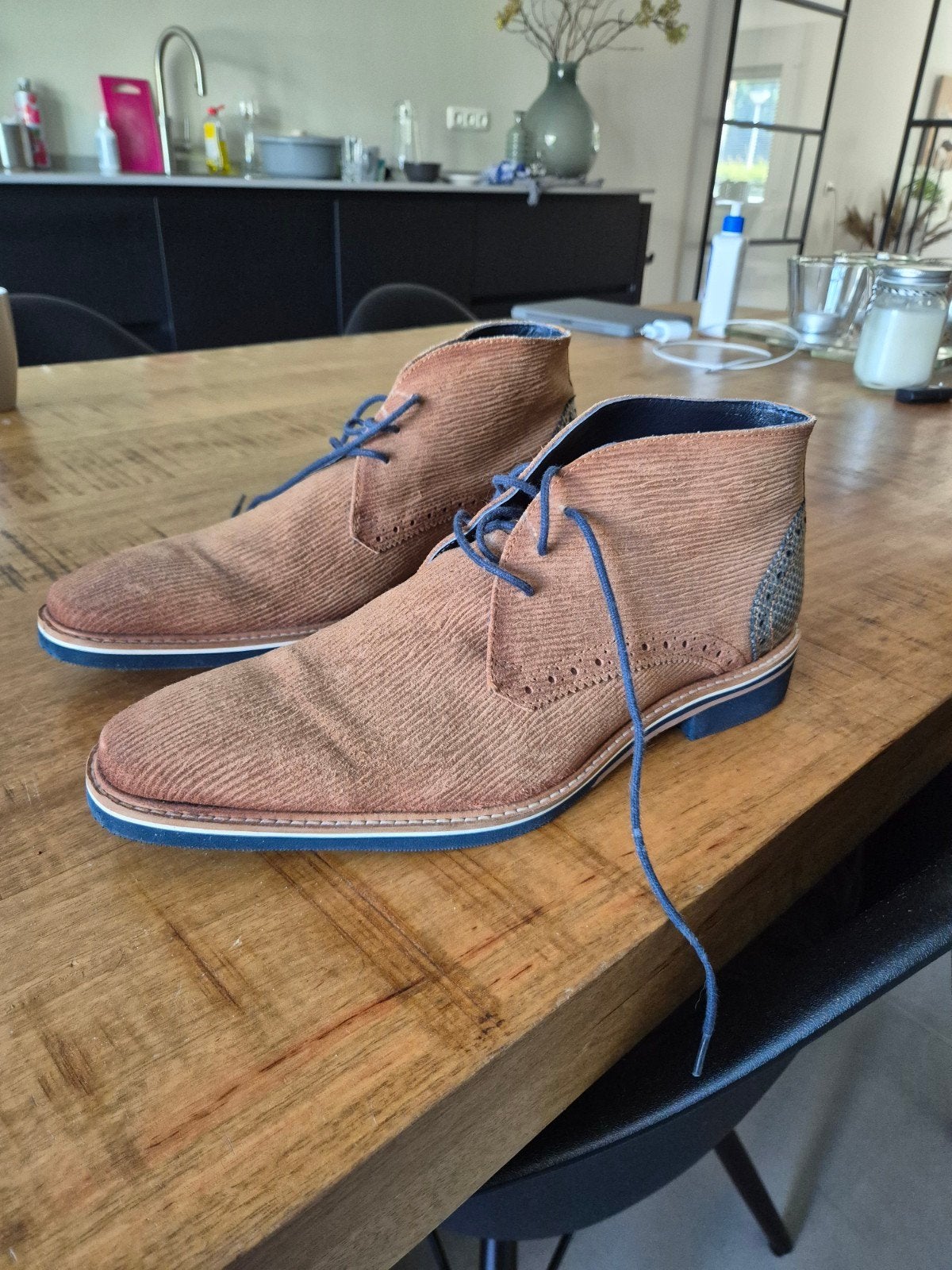 Choizz Suede nette veterschoenen maat 45, Ophalen, Gedragen, Bruin
