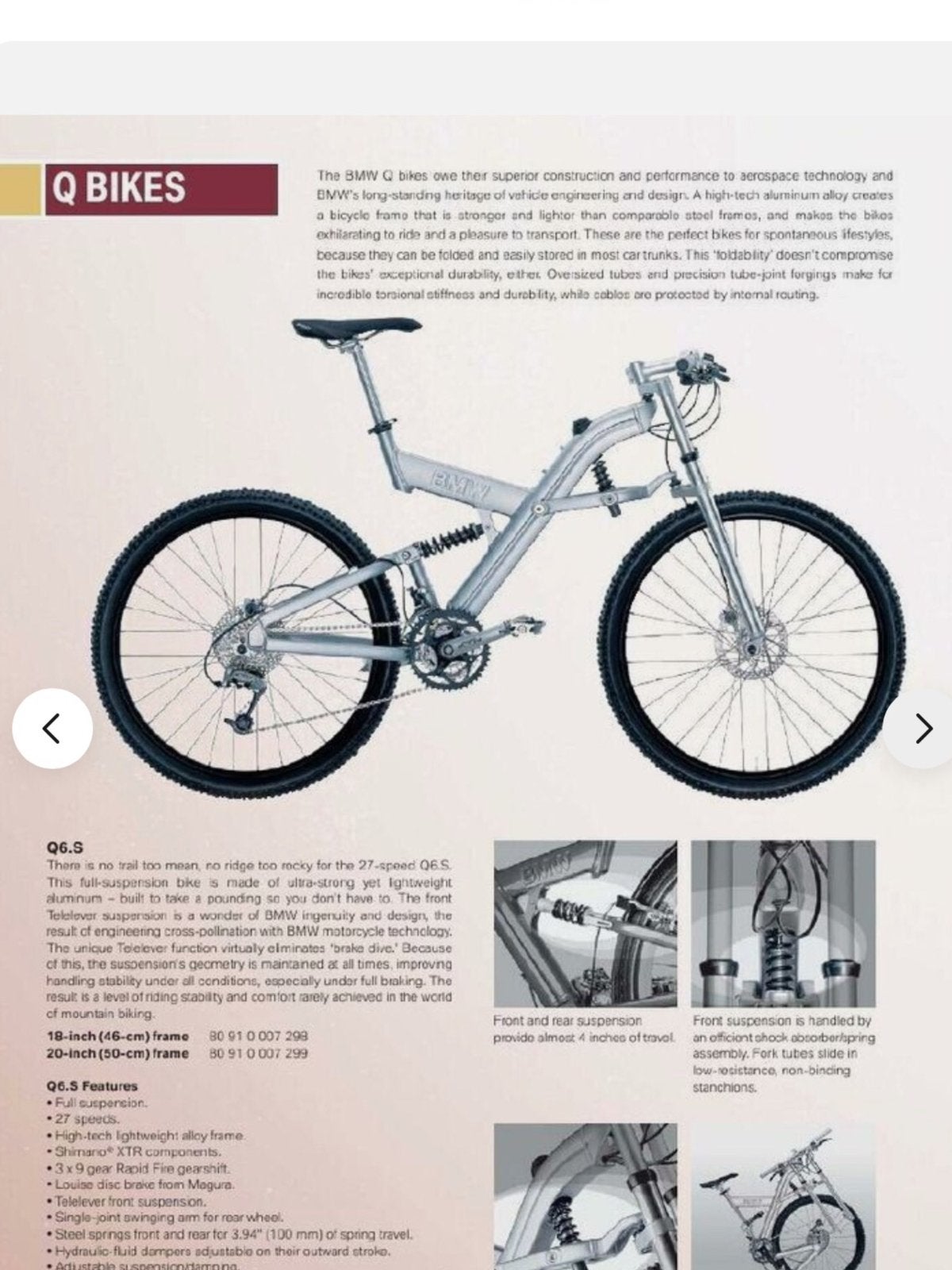 BMW Q.6S opvouwbaar collectors item!!!!!, Fully, 49 tot 53 cm, Zo goed als nieuw, Schijfrem