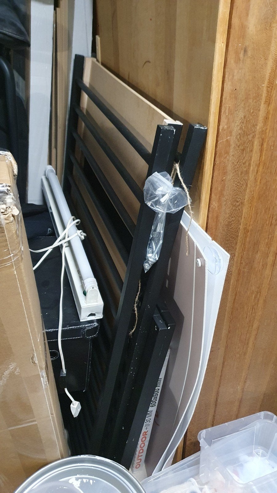 60x120 bedje zwart, hout, Gebruikt, Ophalen of Verzenden, Lattenbodem, Minder dan 140 cm
