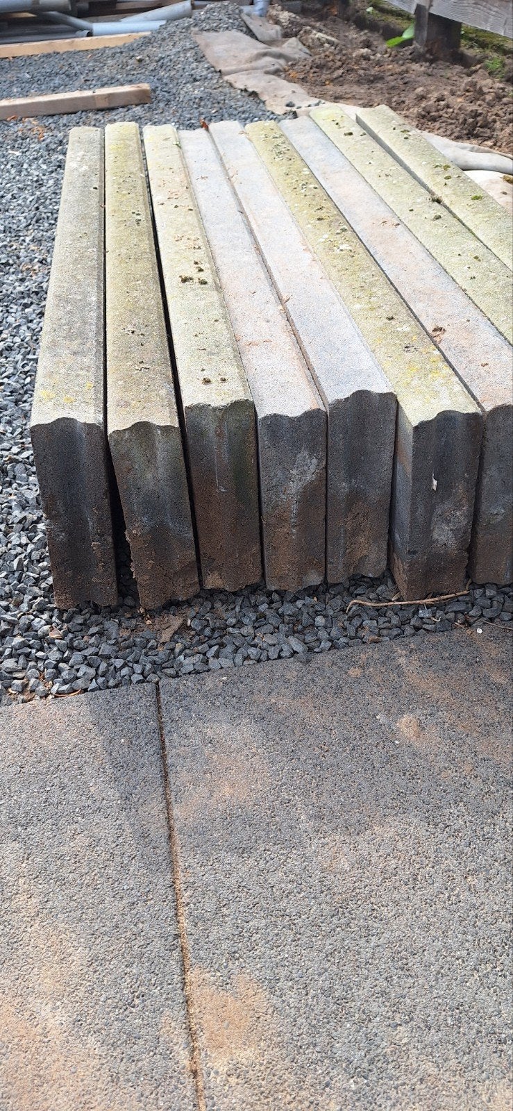 Betonbanden / Opsluitbanden 100x6x20 en 50x6x20, Ophalen, Overige materialen, Gebruikt, Overige typen