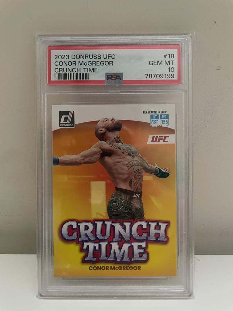 Conor McGregor PSA 10 2023 UFC Panini Donruss Crunch Time, Verzenden, Zo goed als nieuw, Plaatje