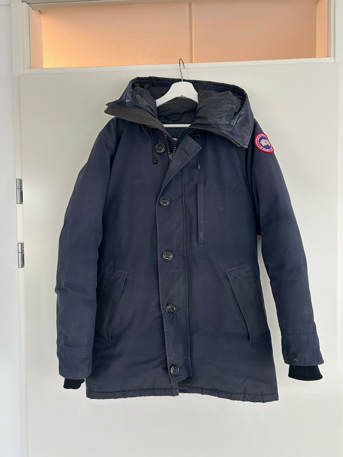 Canada Goose jas - Maat S- Donkerblauw Orgineel!, Ophalen of Verzenden, Zo goed als nieuw, Maat 46 (S) of kleiner, Blauw