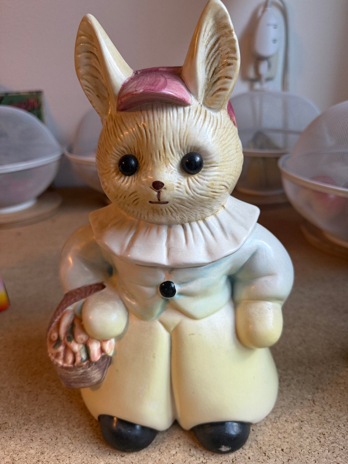 Vintage koekjestrommel - Rose Cottage Rabbit, Ophalen of Verzenden