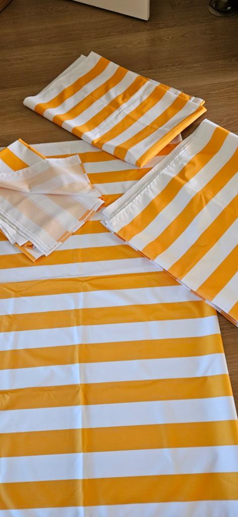 Zonneschermdoek Geel/Wit Gestreept - Nieuw, 300 cm of meer, Ophalen of Verzenden, Nieuw, Overige typen